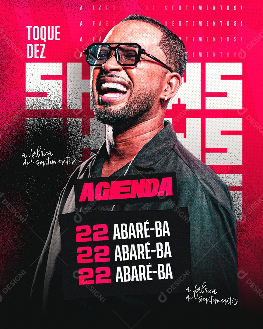Feed Flyer Agenda de Shows Social Media PSD Editável