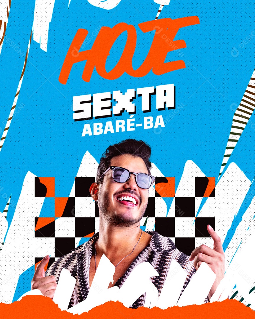 Feed Flyer Agenda Hoje Social Media PSD Editável