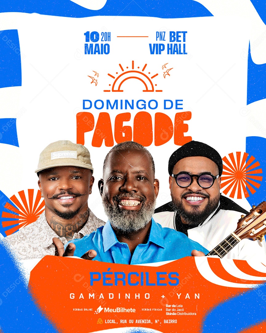 Feed Flyer Domingo de Pagode Social Media PSD Editável
