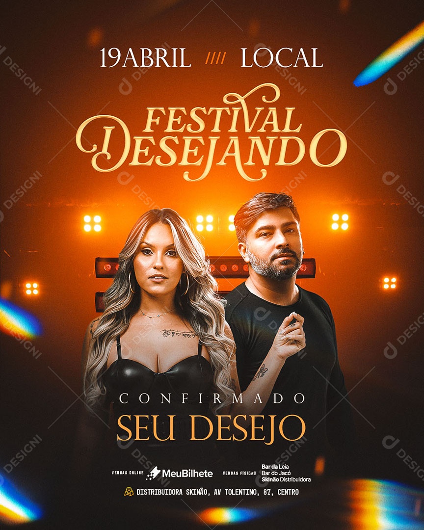 Feed Flyer Festival Desejando Social Media PSD Editável