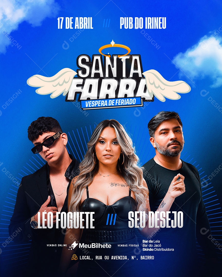 Feed Flyer Santa Farra Social Media PSD Editável