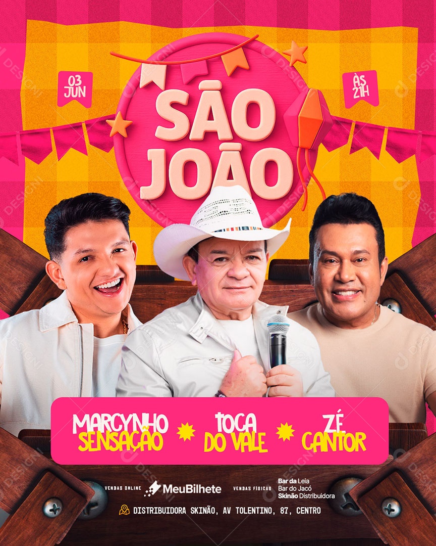 Feed Flyer São João Social Media PSD Editável