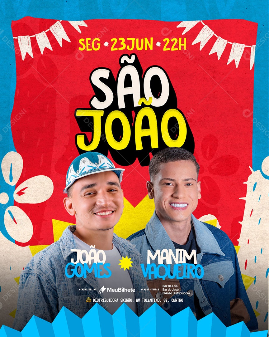 Feed Flyer São João Social Media PSD Editável