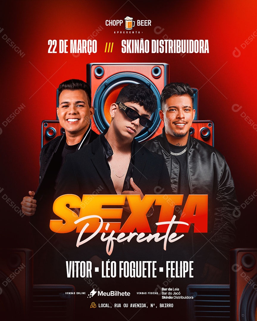 Feed Flyer Sexta Diferente Social Media PSD Editável