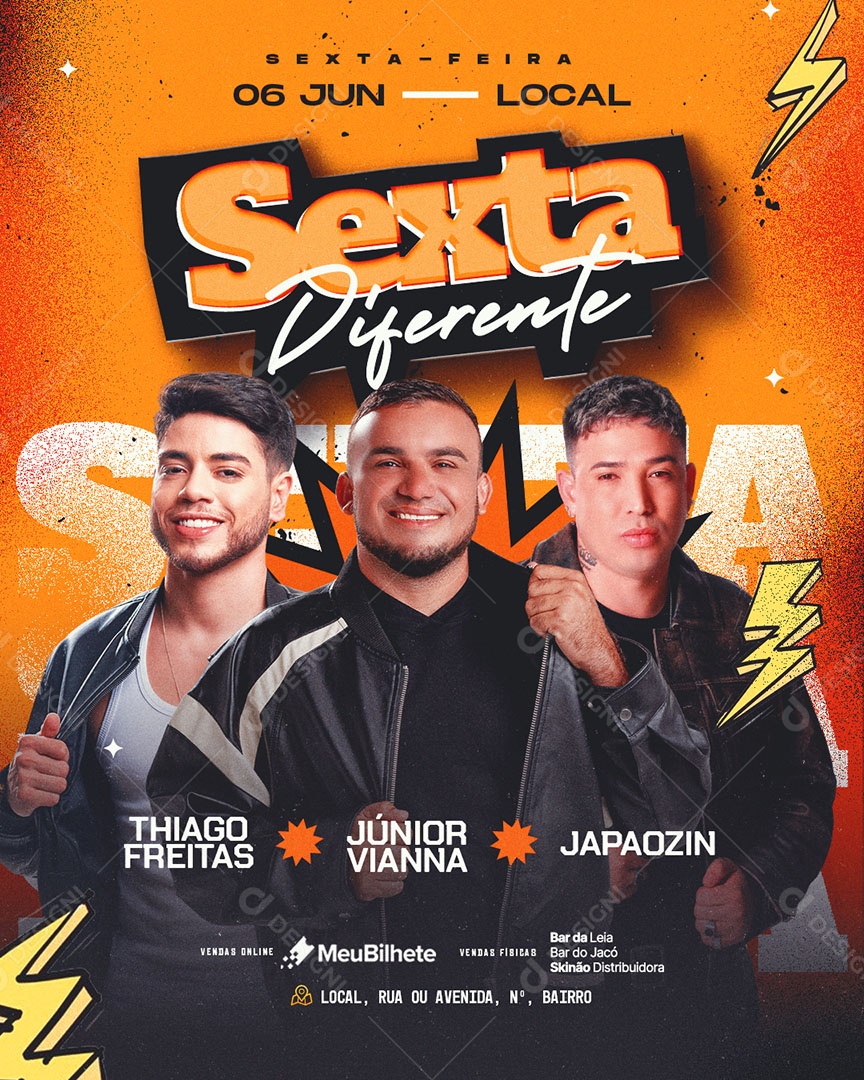 Feed Flyer Sexta Diferente Social Media PSD Editável