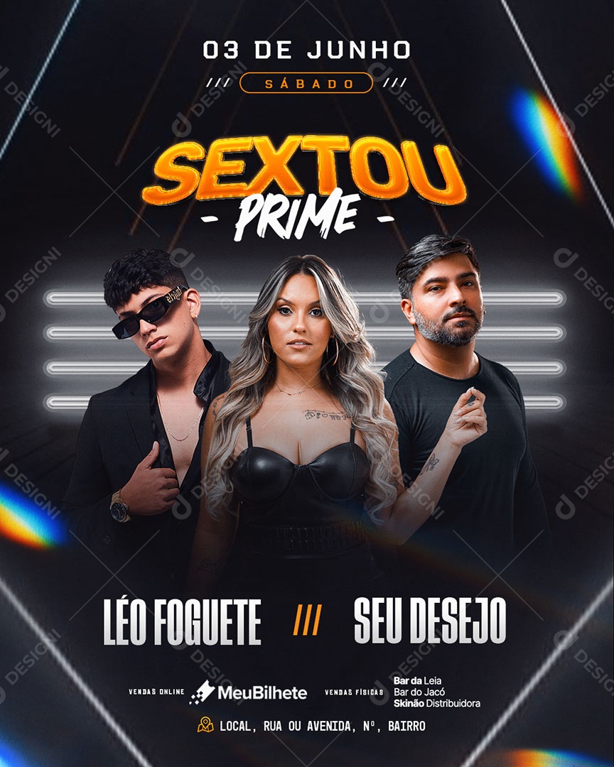 Feed Flyer Sextou Prime Social Media PSD Editável