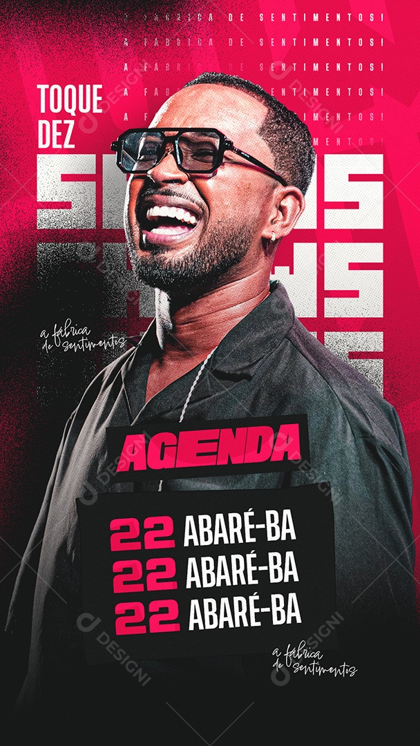 Story Flyer Agenda de Shows Social Media PSD Editável