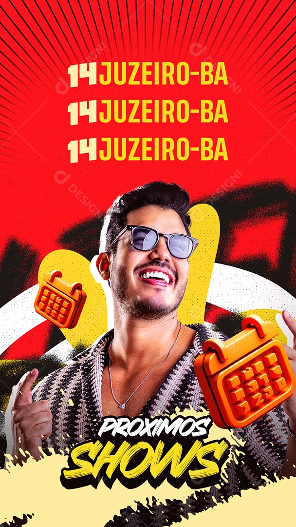 Story Flyer Agenda Próximos Shows Social Media PSD Editável