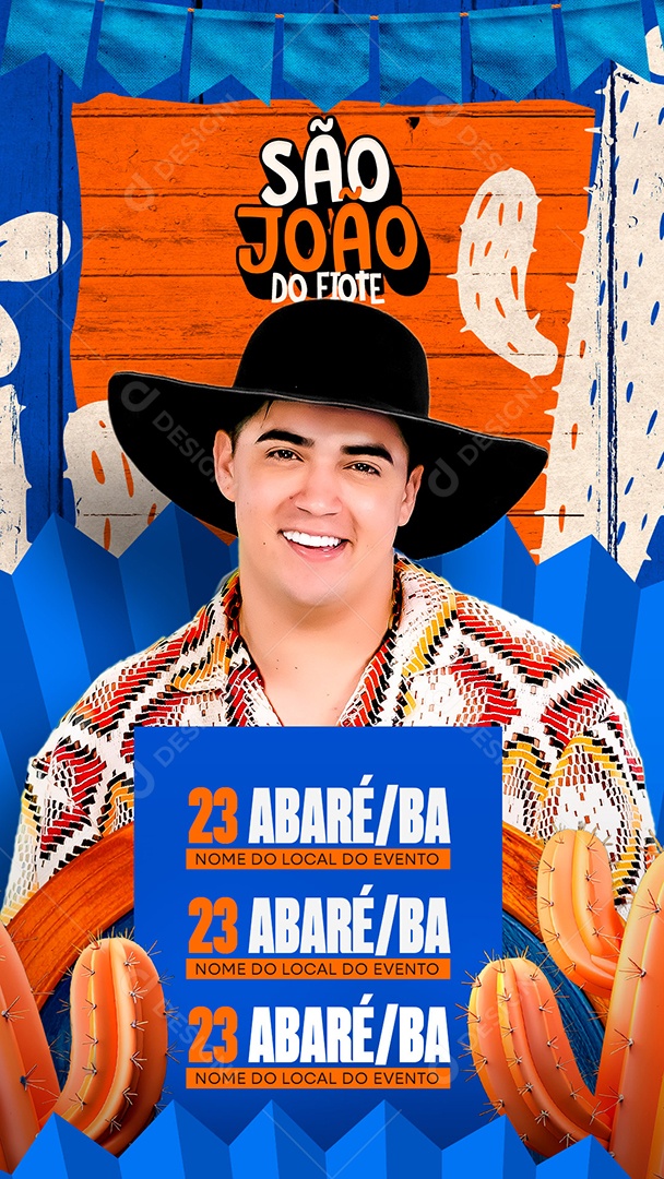 Story Flyer Agenda São João Social Media PSD Editável