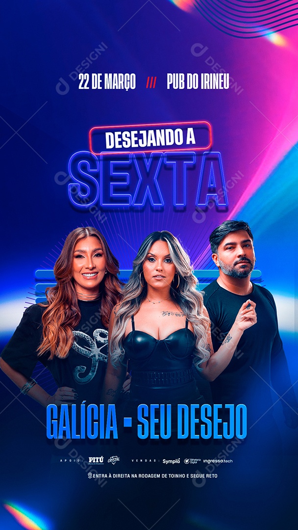 Story Flyer Evento Desejando A Sexta Social Media PSD Editável