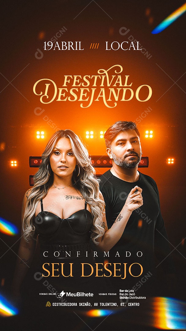 Story Flyer Festival Desejando Social Media PSD Editável