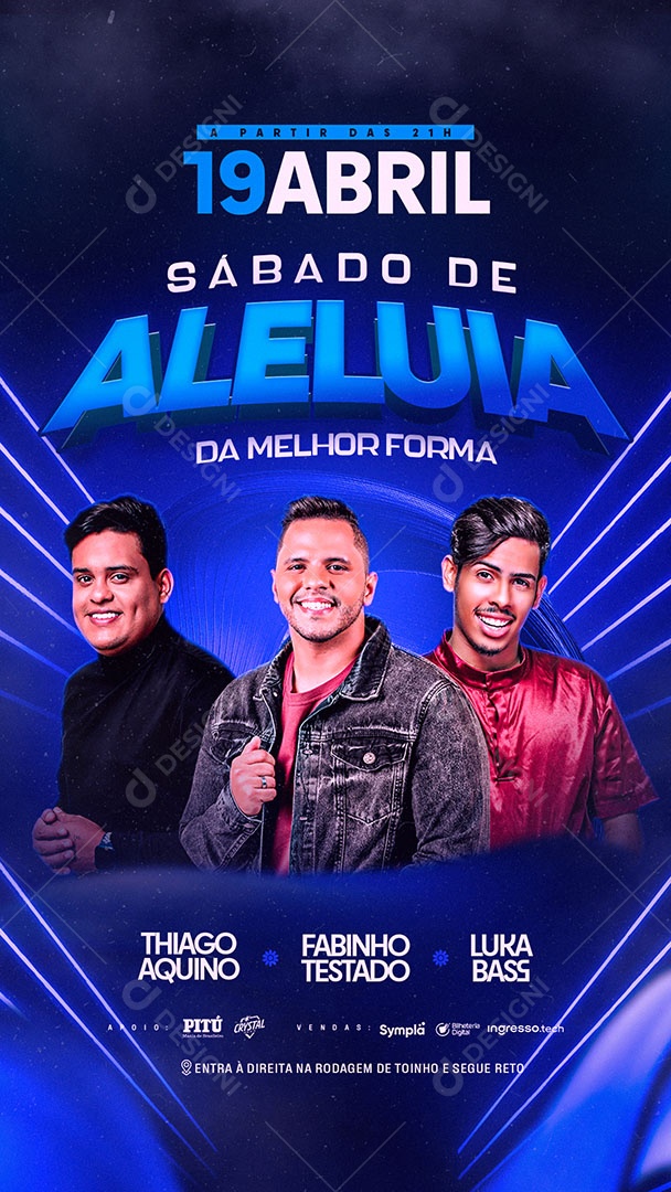 Story Flyer Sábado de Aleluia Social Media PSD Editável