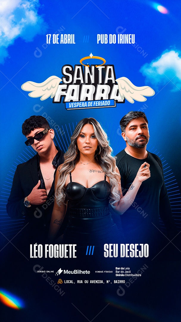 Story Flyer Santa Farra Social Media PSD Editável