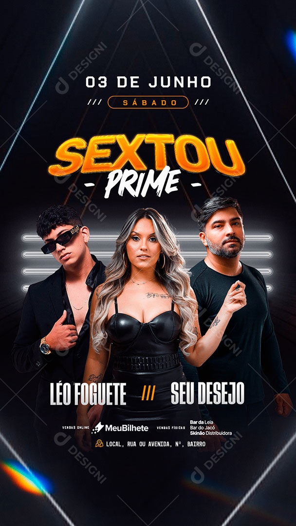 Story Flyer Sextou Prime Social Media PSD Editável