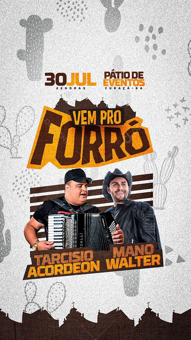 Story Flyer Vem Pro Forró Social Media PSD Editável