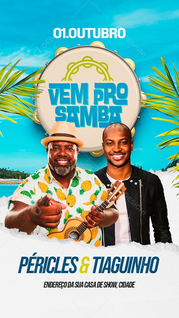 Story Flyer Vem Pro Samba Social Media PSD Editável