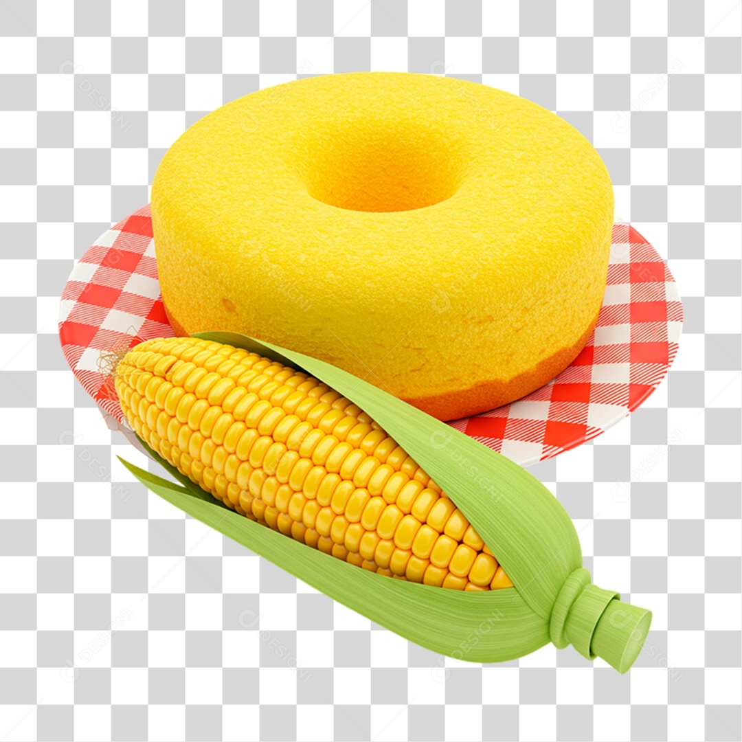 Bolo de Milho PNG Transparente