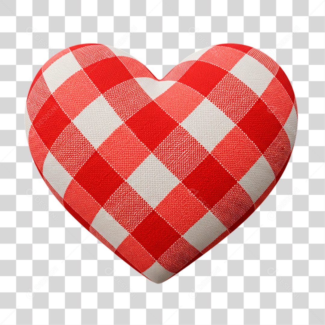 Coração Junino PNG Transparente