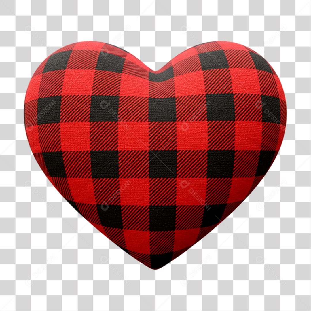 Coração Junino PNG Transparente