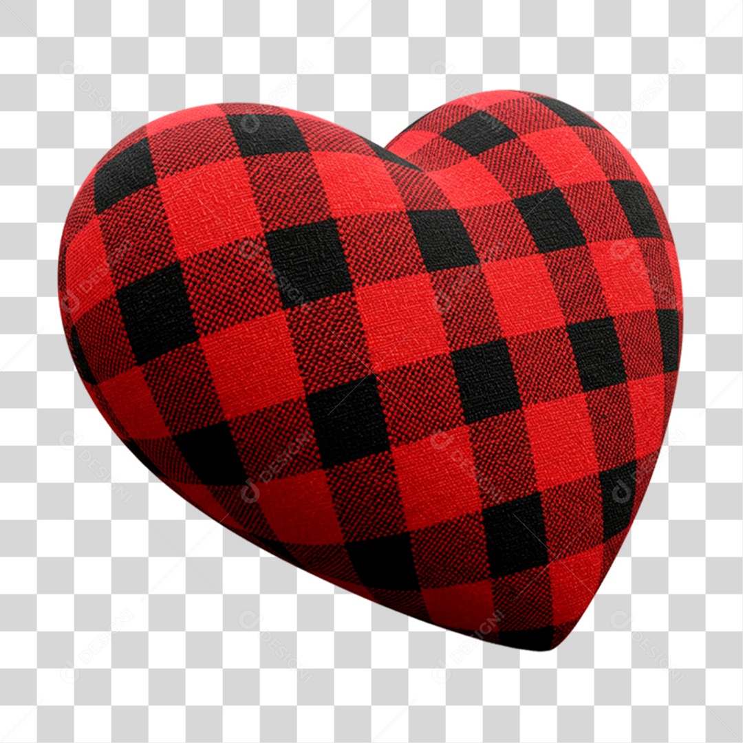 Coração Junino PNG Transparente