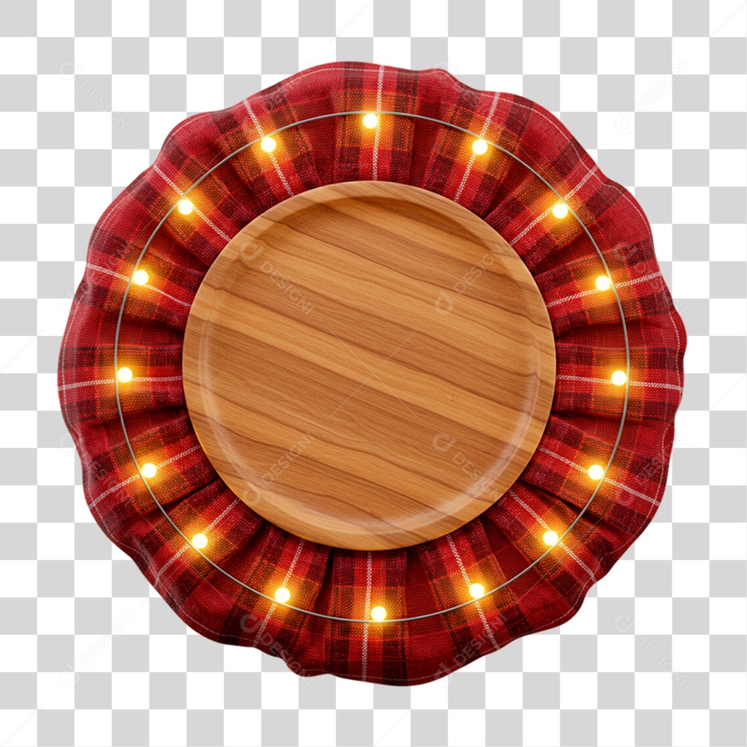 Painel de Madeira com Led PNG Transparente