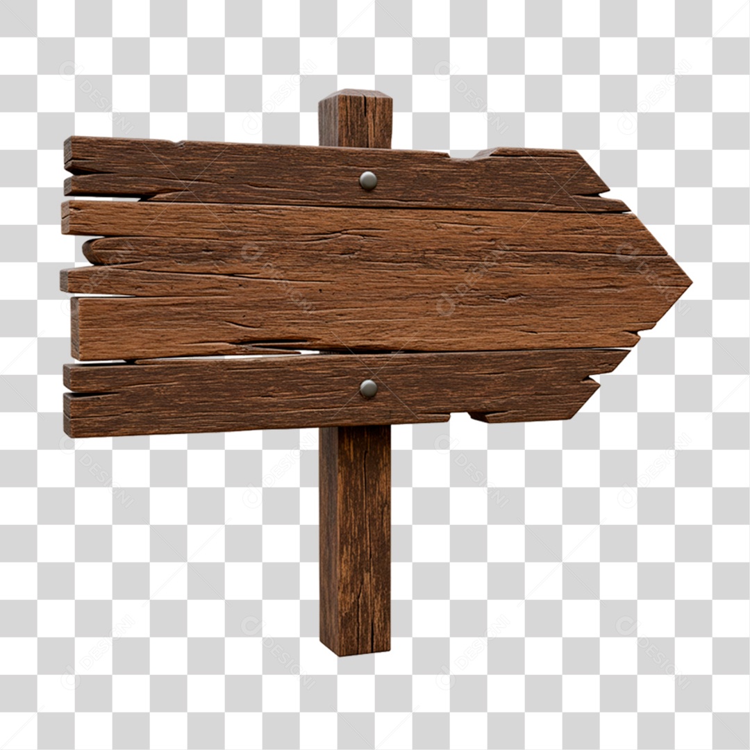 Placa de Madeira PNG Transparente