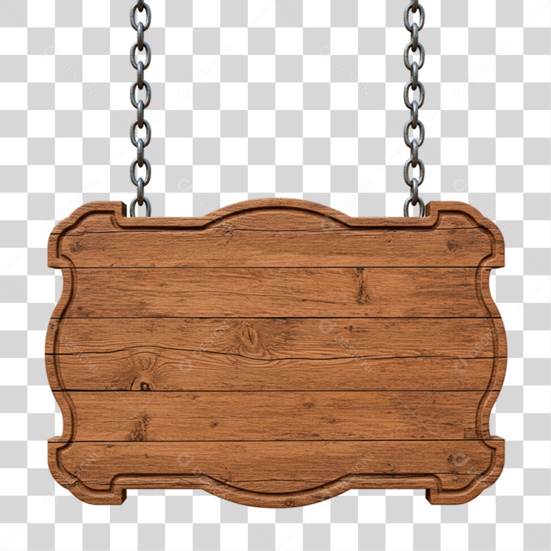 Placa de Madeira PNG Transparente