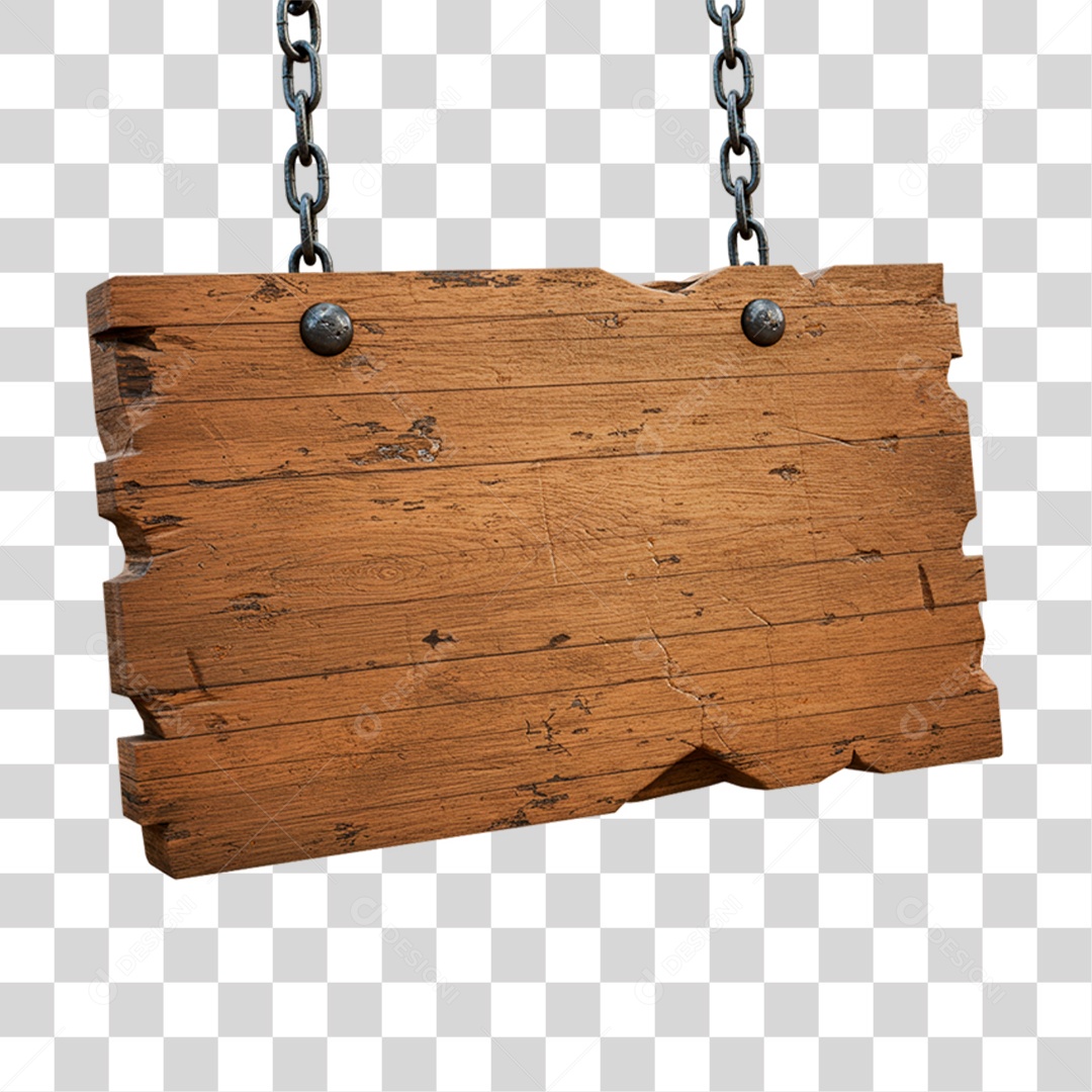 Placa de Madeira PNG Transparente