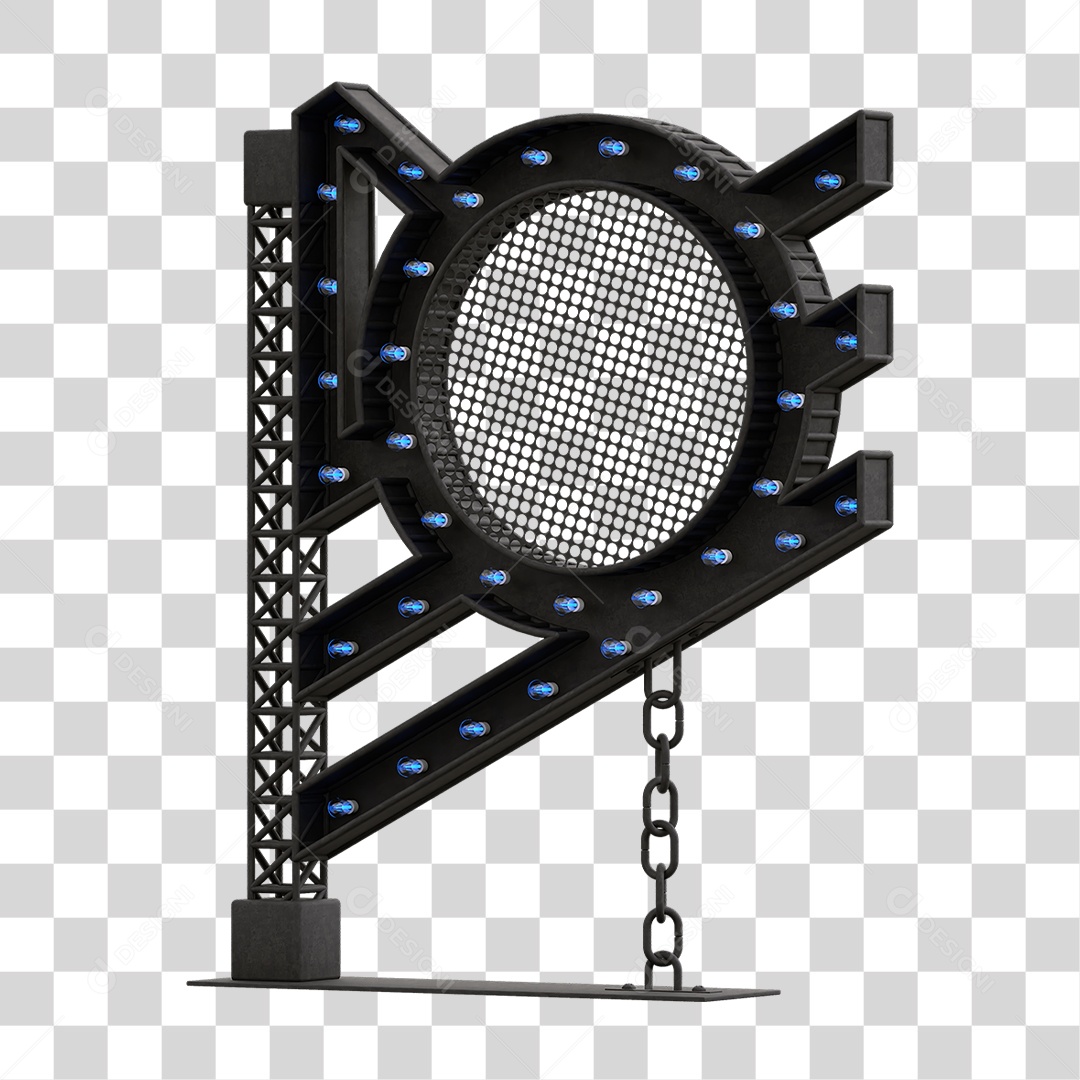 Estrutura Metálica com Lâmpadas PNG Transparente