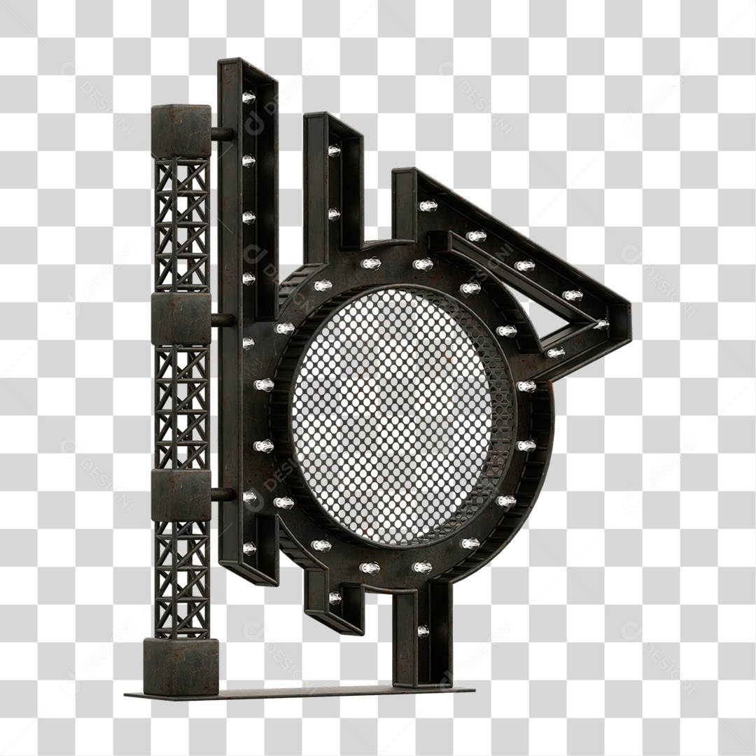 Estrutura Metálica com Lâmpadas PNG Transparente