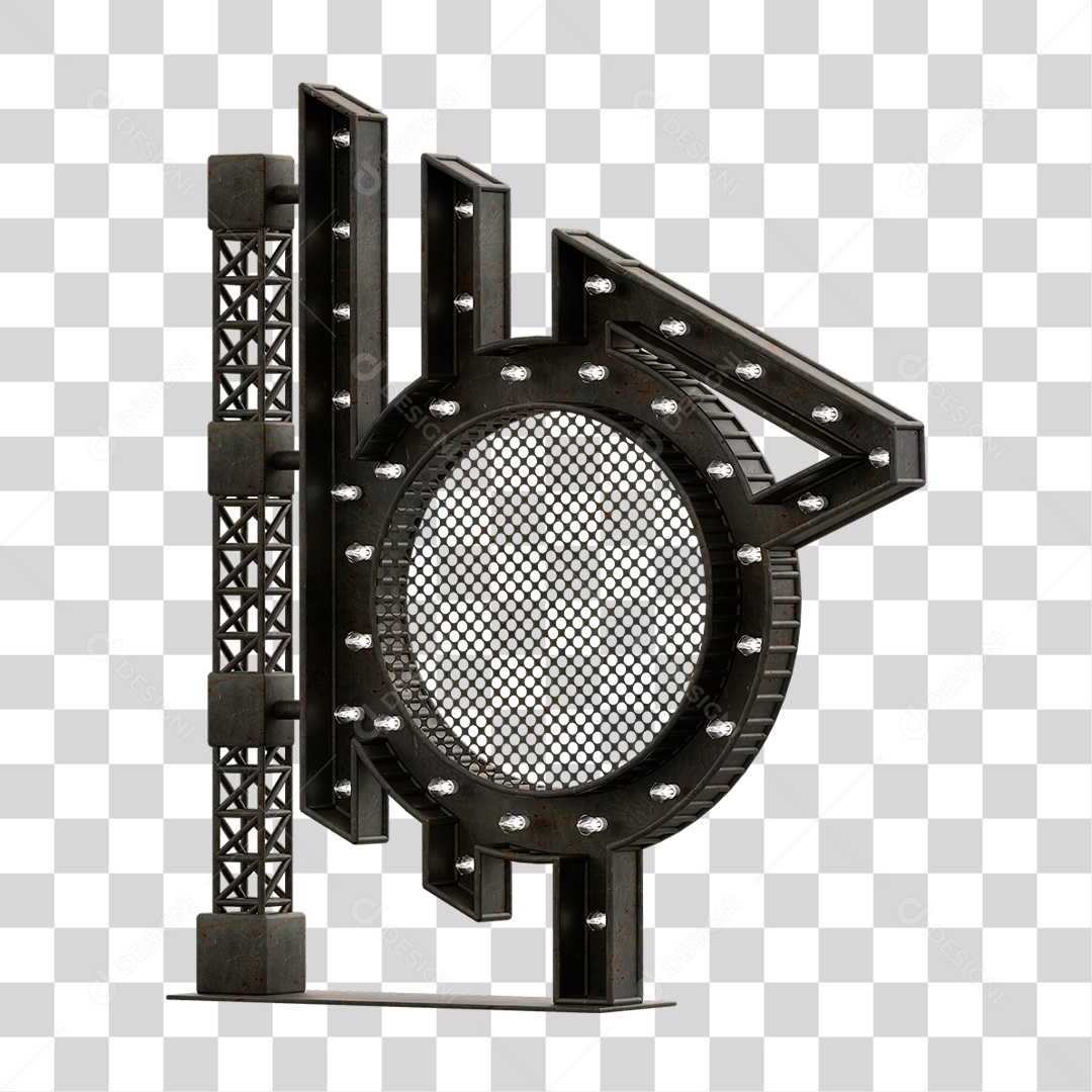 Estrutura Metálica com Lâmpadas PNG Transparente