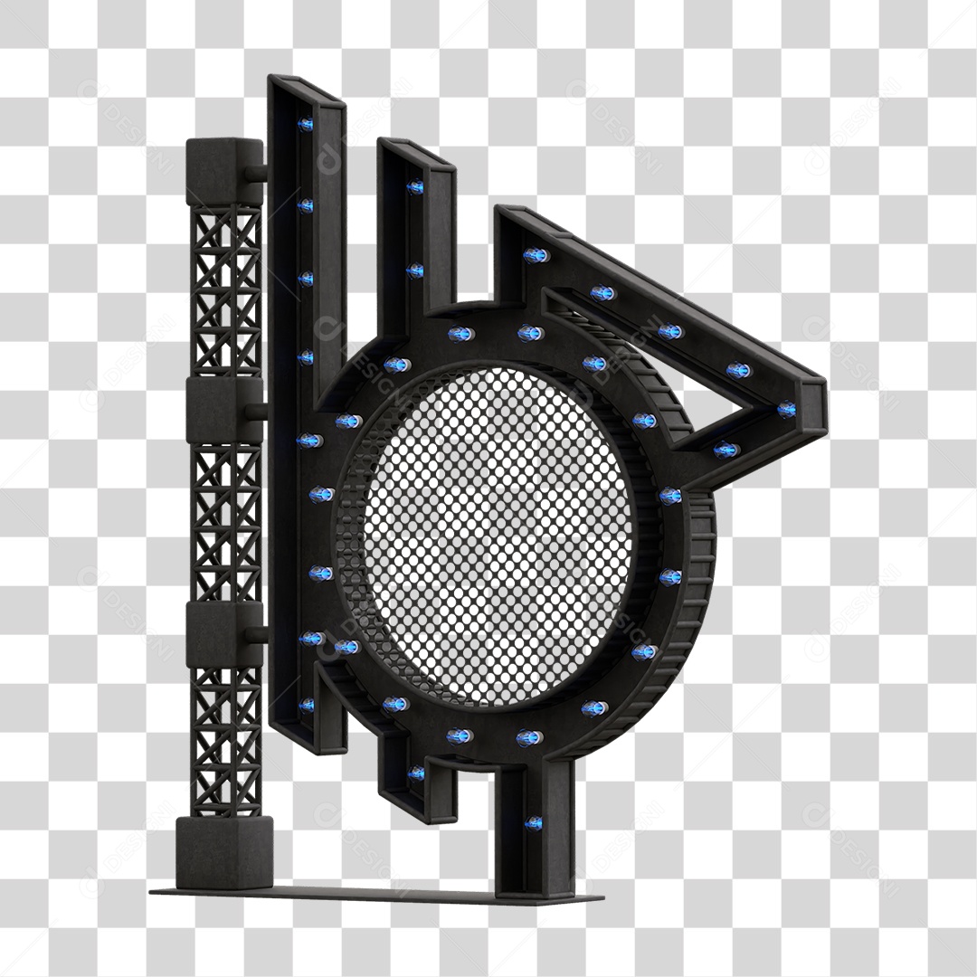 Estrutura Metálica com Lâmpadas PNG Transparente