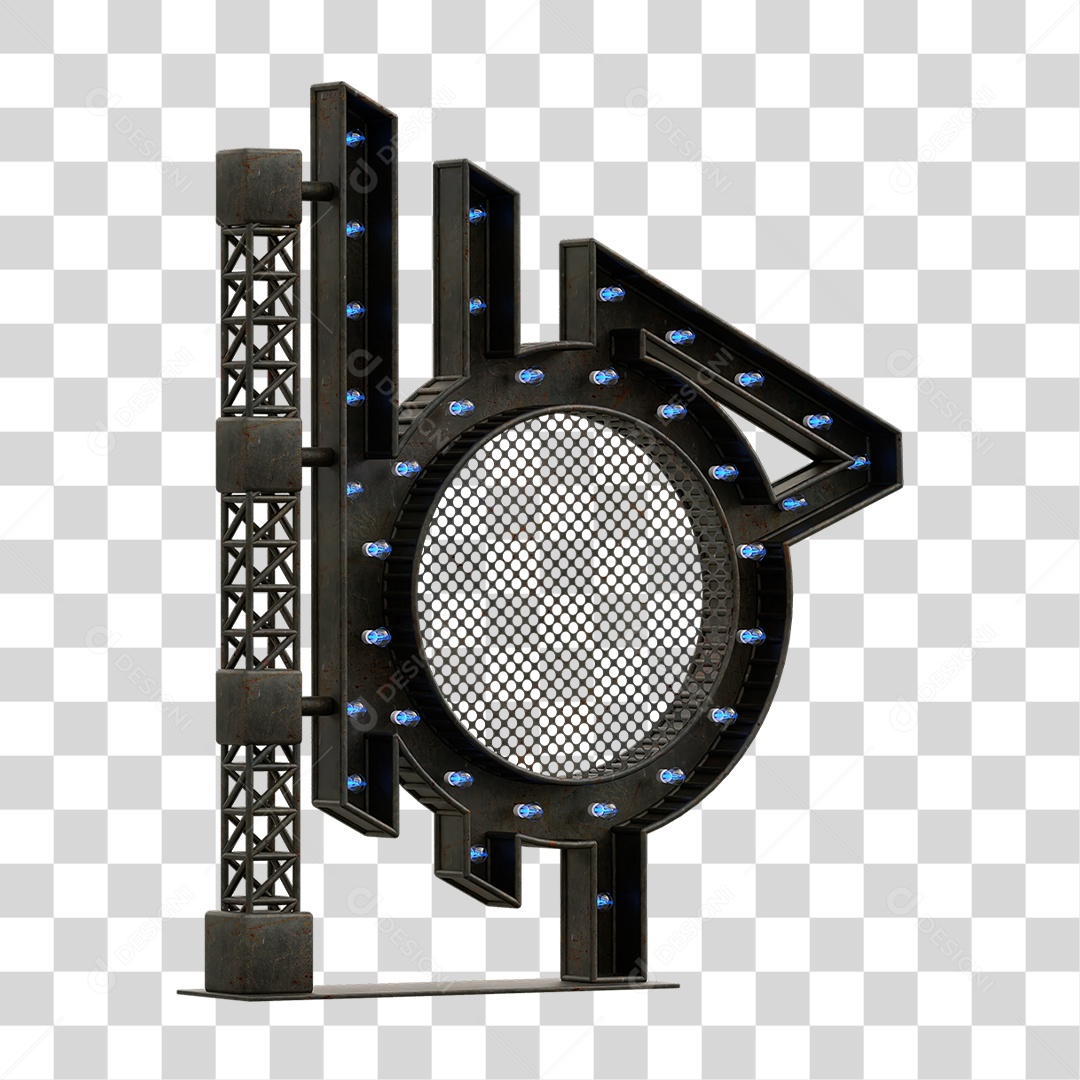 Estrutura Metálica com Lâmpadas PNG Transparente
