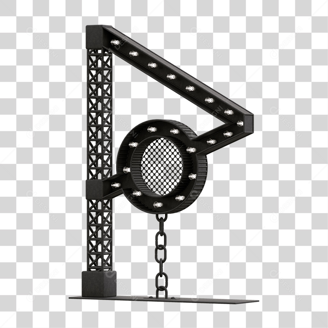Estrutura Metálica com Lâmpadas PNG Transparente