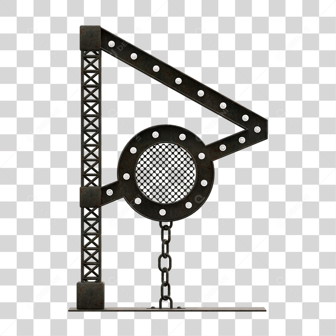 Estrutura Metálica com Lâmpadas PNG Transparente