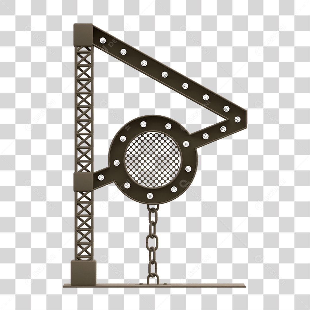 Estrutura Metálica com Lâmpadas PNG Transparente