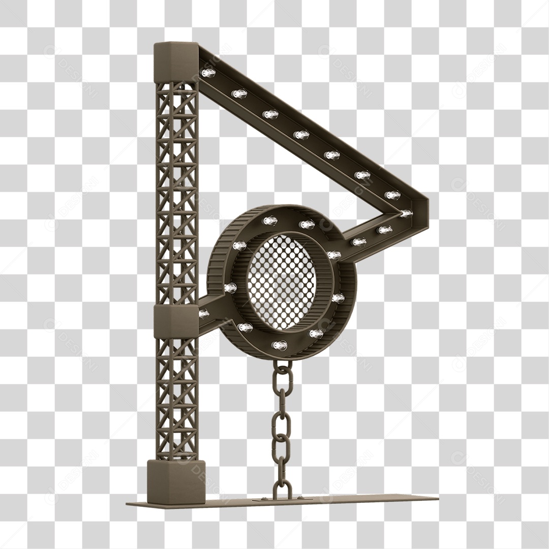 Estrutura Metálica com Lâmpadas PNG Transparente