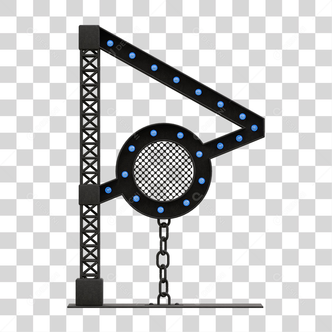 Estrutura Metálica com Lâmpadas PNG Transparente