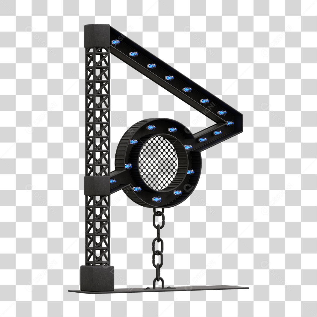 Estrutura Metálica com Lâmpadas PNG Transparente