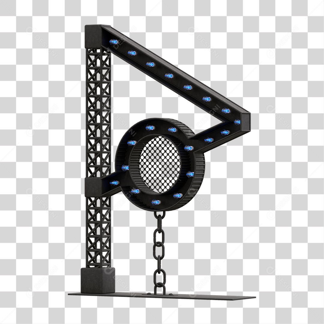 Estrutura Metálica com Lâmpadas PNG Transparente