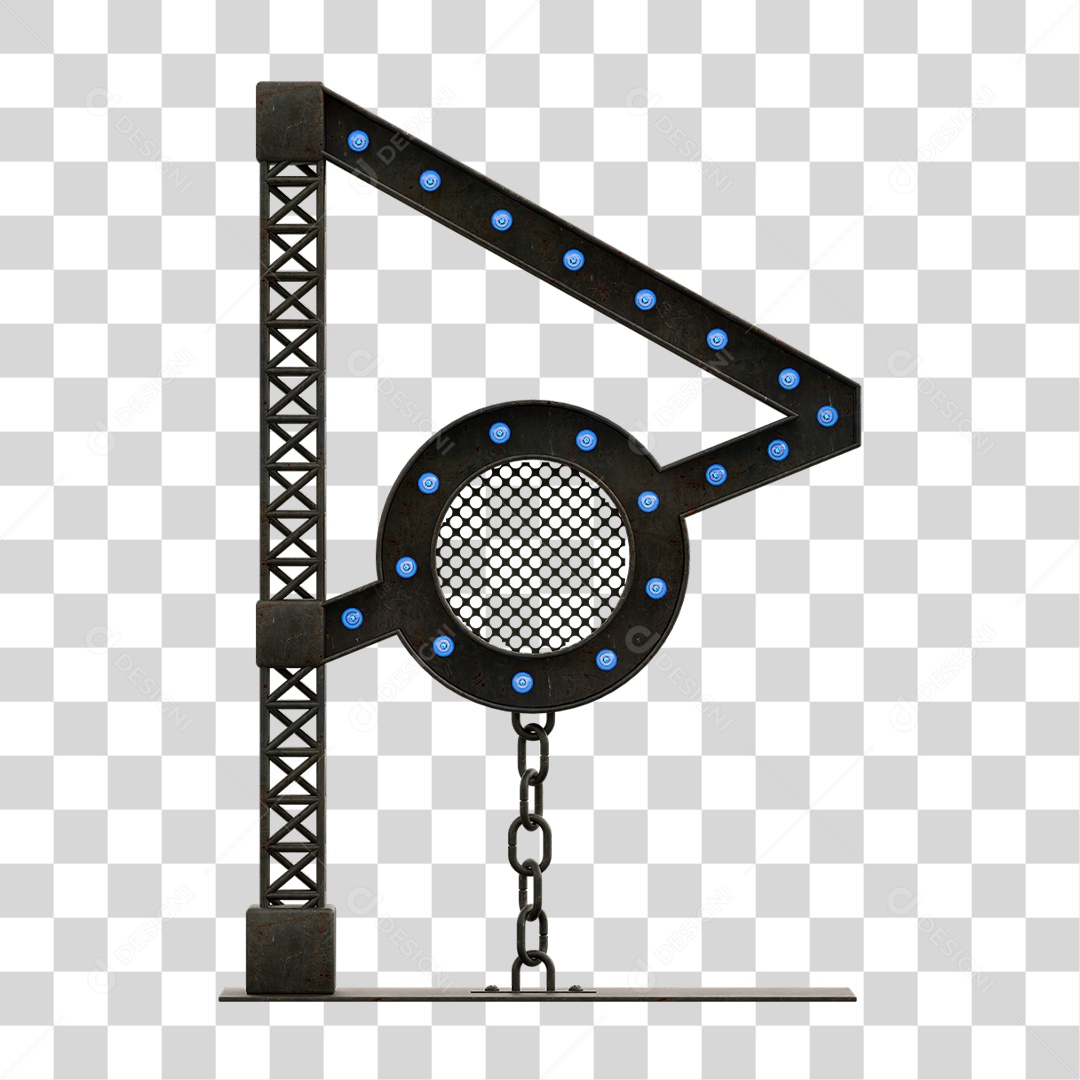 Estrutura Metálica com Lâmpadas PNG Transparente