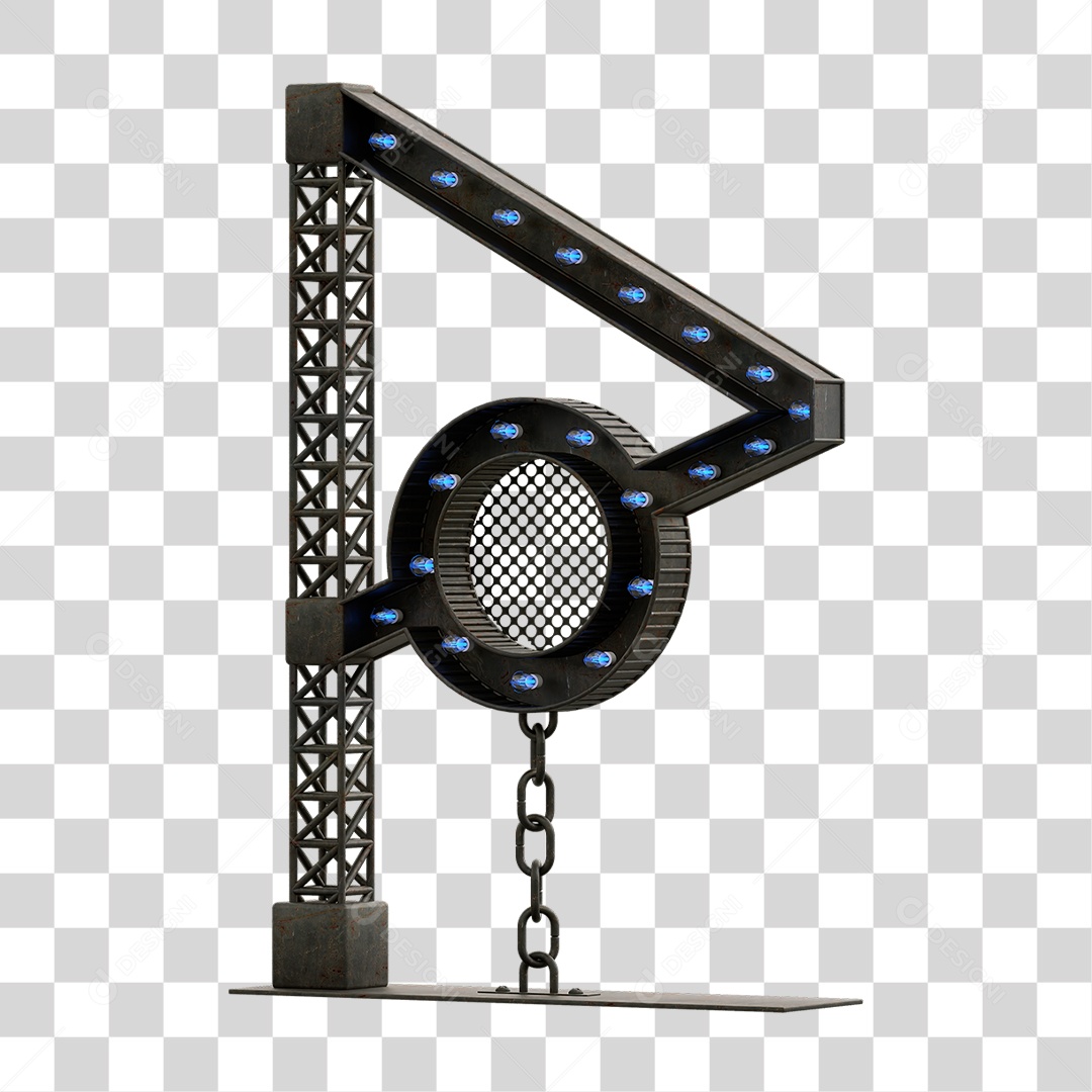 Estrutura Metálica com Lâmpadas PNG Transparente