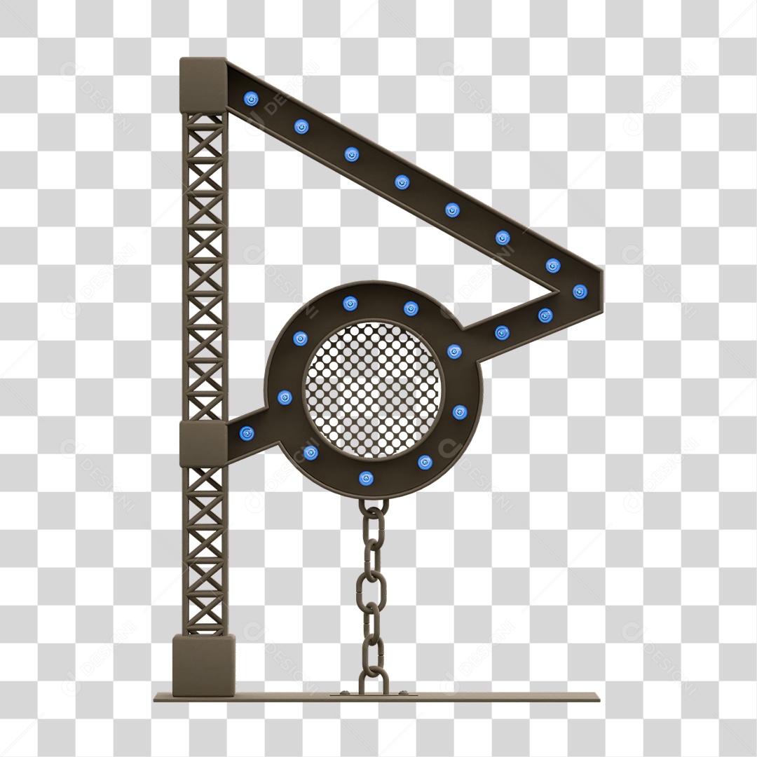 Estrutura Metálica com Lâmpadas PNG Transparente