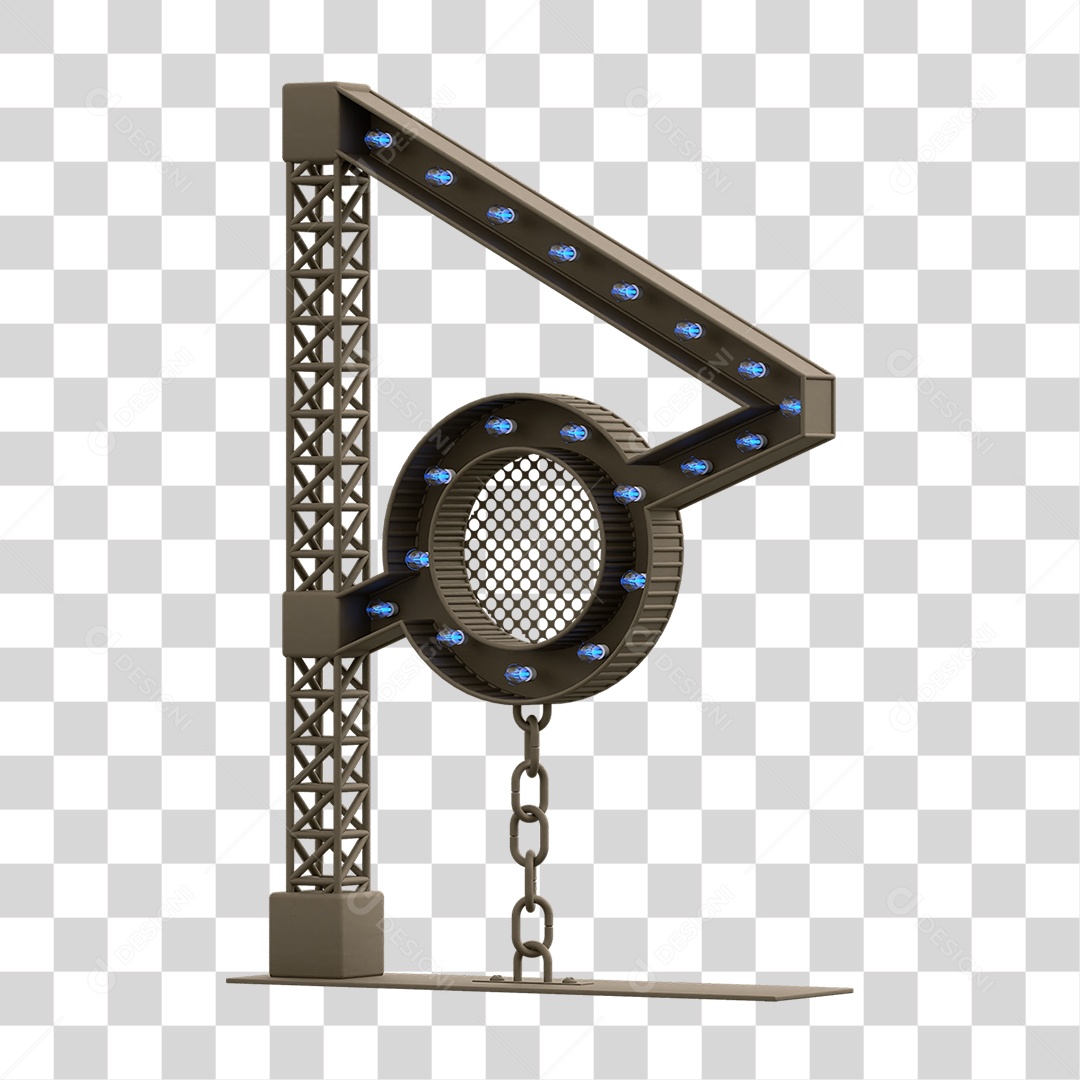Estrutura Metálica com Lâmpadas PNG Transparente