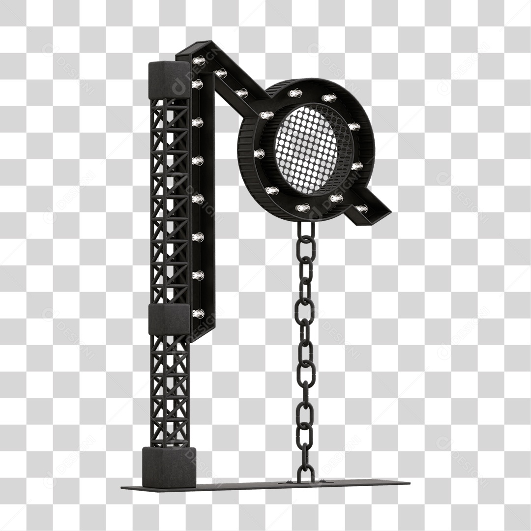 Estrutura Metálica com Lâmpadas PNG Transparente