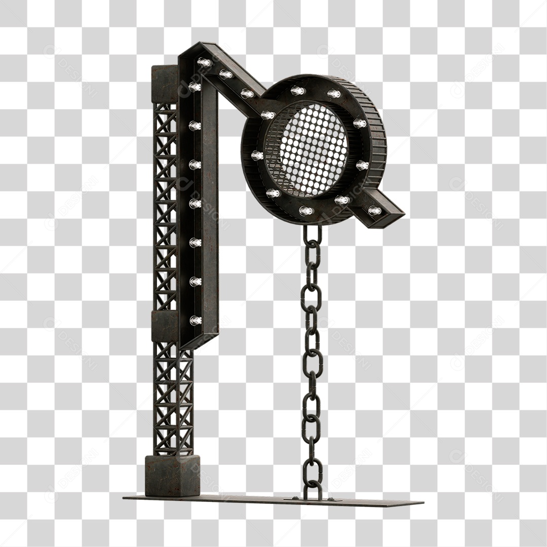 Estrutura Metálica com Lâmpadas PNG Transparente