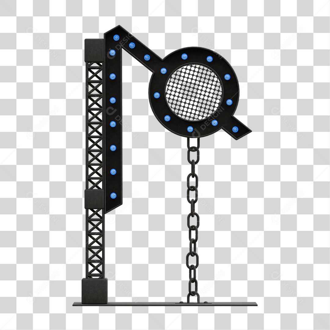 Estrutura Metálica com Lâmpadas PNG Transparente