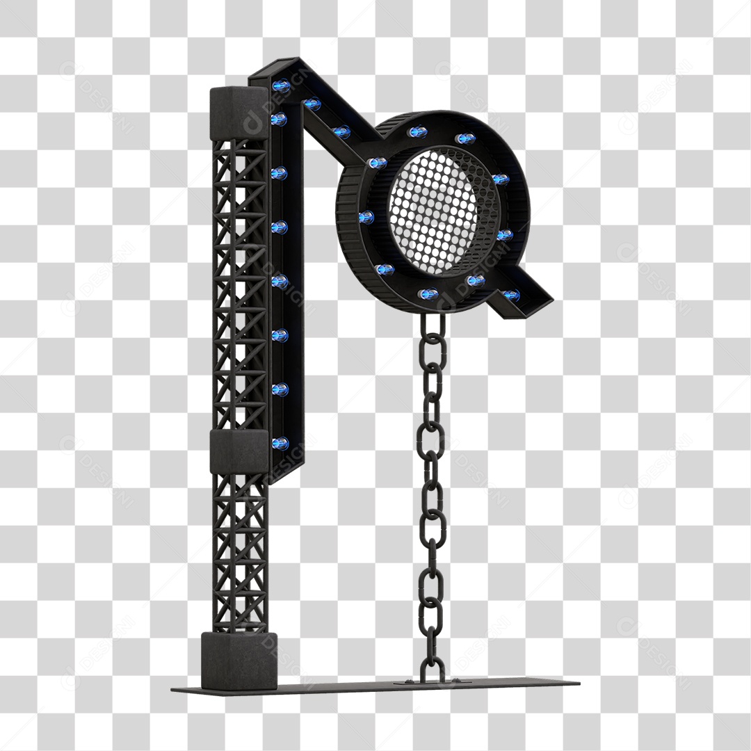 Estrutura Metálica com Lâmpadas PNG Transparente