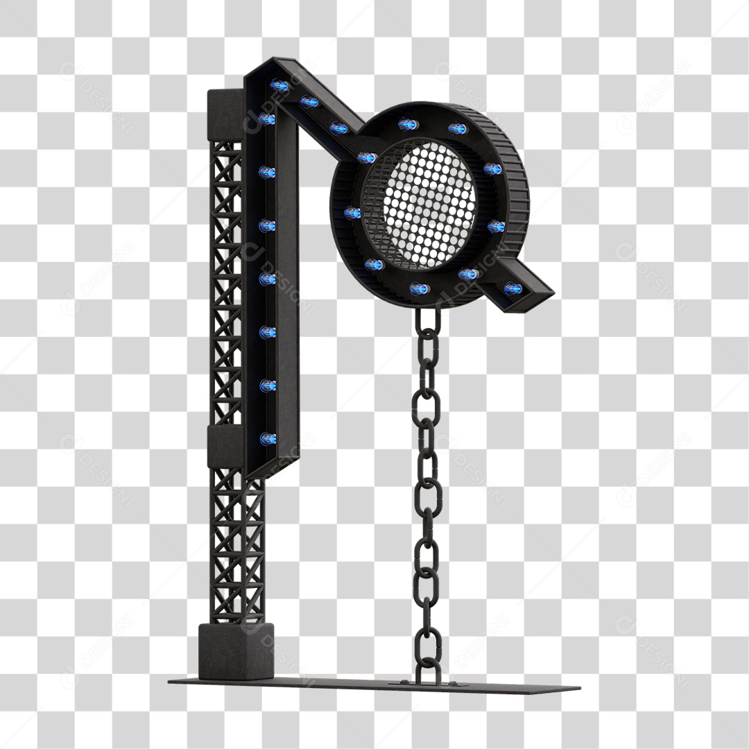 Estrutura Metálica com Lâmpadas PNG Transparente