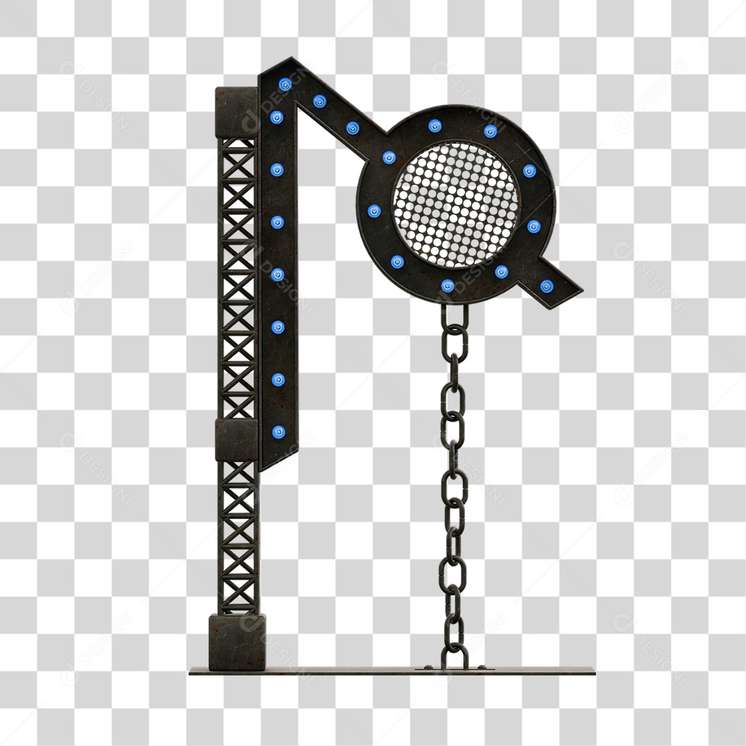 Estrutura Metálica com Lâmpadas PNG Transparente